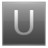 Letter U grey Icon